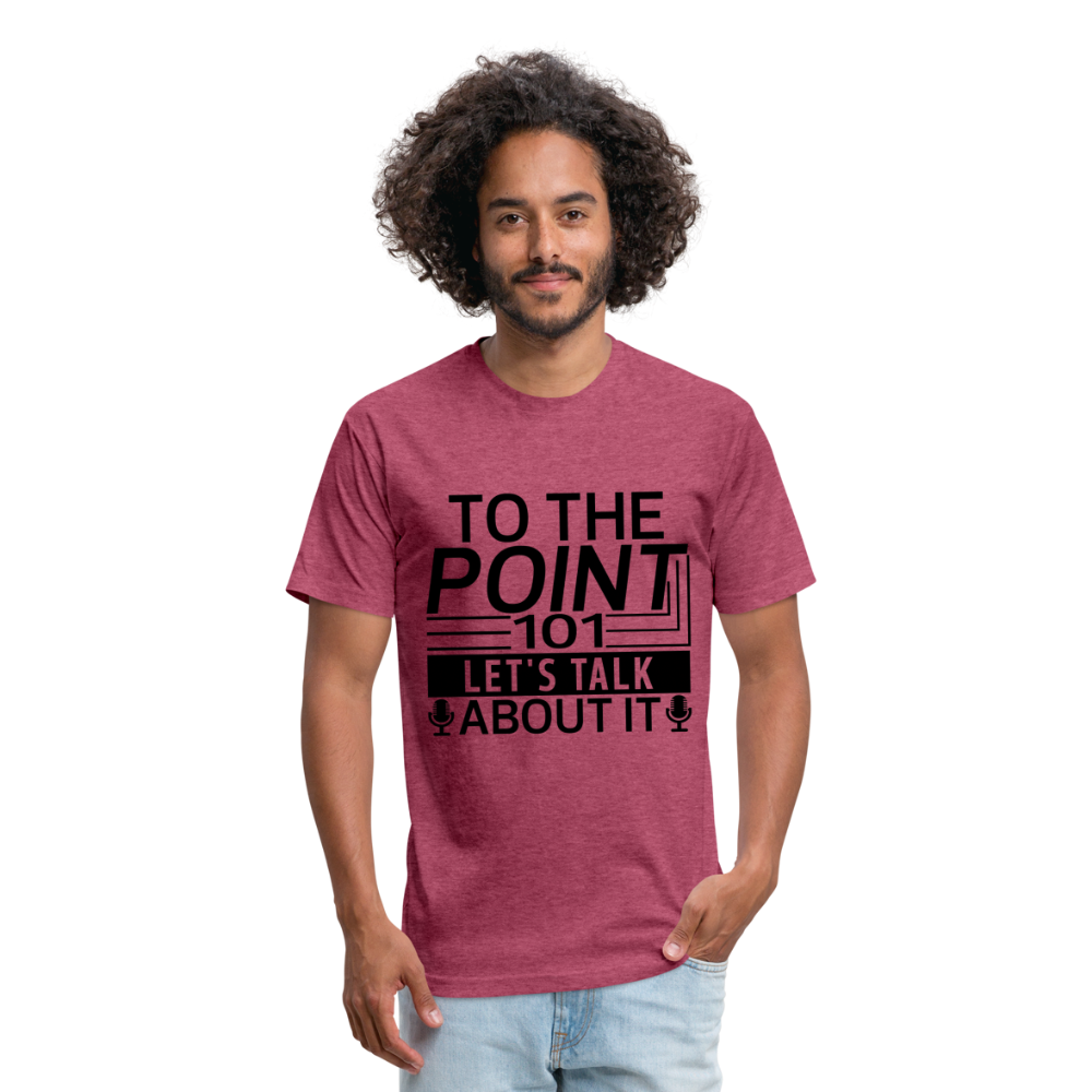 Fitted Cotton/Poly T-Shirt by Next Level - heather burgundy