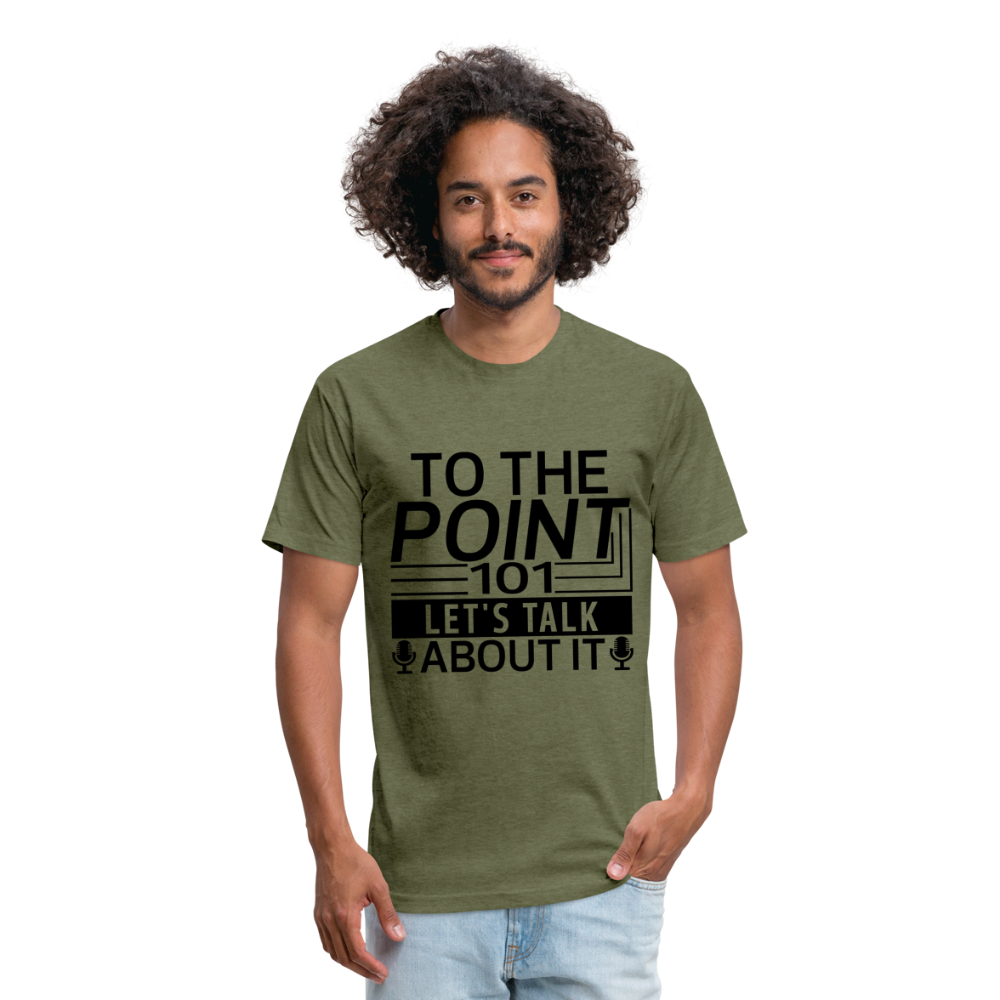 Fitted Cotton/Poly T-Shirt by Next Level - heather military green