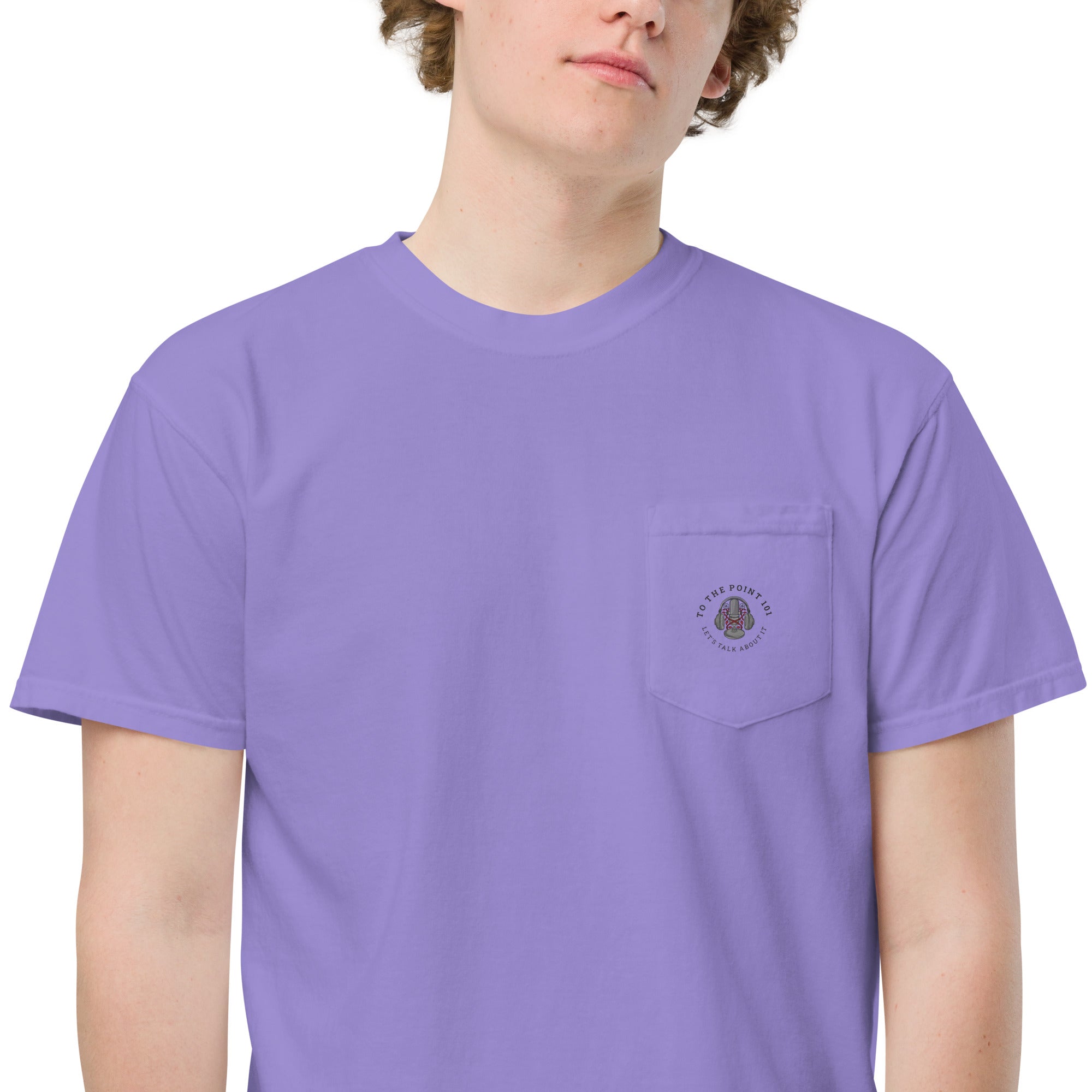 Unisex garment-dyed pocket t-shirt